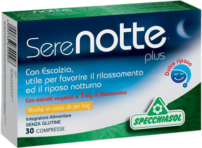 Дієтична добавка Specchiasol Serenotte Melatonina 1.9 мг 60 капсул (8002738950246)