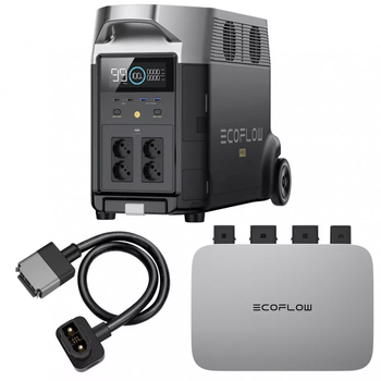 Комплект енергонезалежності EcoFlow PowerStream мікроінвертор 600Вт і зарядна станція Delta Pro