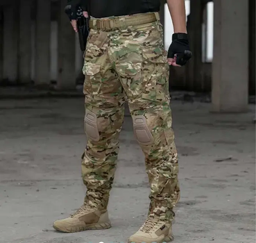 Тактические мужские штаны Idogear G3 с наколенниками Мультикам M (Kali)