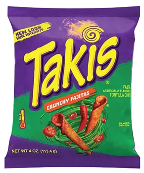 Кукурудзяні гострі снеки Takis Crunchy Fajitas 92 грам
