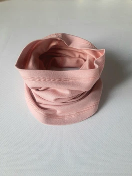 Бафф дитячий BabyKo з вовни мериноса і бамбуку (двошарове полотно). Снуд Merino Wool. Рожевий