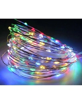 Светодиодная гирлянда нить Капли росы на 50 Led 5 м на батарейках и от USB мульти