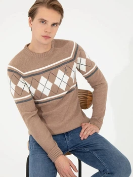 Джемпер чоловічий U.S.Polo Assn G081SZ0TK-000-1507228(camel) L Коричневий (8682734023269)