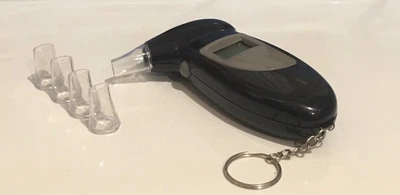 Алкотестер Чорний Digital Breath Alcohol Tester з мундштуками