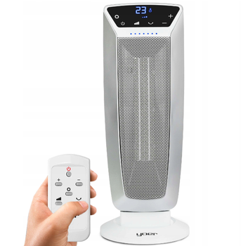 Тепловентилятор керамический Yoer Blower PRO 2200 Вт с пультом ДУ Серебристо-белый