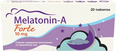 Мелатонин-А Форте Tactus Nutrascience 10 мг таблетки №20 (4820257060185)