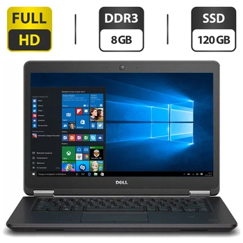 Ультрабук Dell Latitude E7450 / 14" (1920x1080) TN / Intel Core i5-5300U (2 (4) ядра по 2.3 - 2.9 GHz) / 8 GB DDR3 / 120 GB SSD / Intel HD Graphics 5500 / WebCam / HDMI б/у
