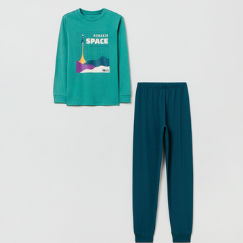 Piżama (longsleeve + spodnie) dziecięca OVS 1825667 164 cm Green (8056781644461)