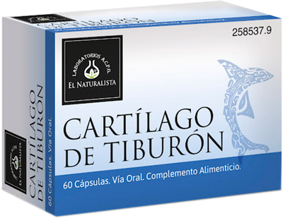 Дієтична добавка El Natural Cartilago De Tiburon 500 мг 60 капсул (8410914320156)