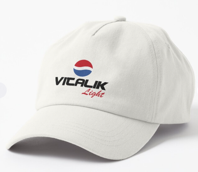 Кепка Унисекс Malfini с принтом Vitalik light Виталик Виталий Белый