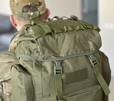 Туристический большой рюкзак Tactic походной военный рюкзак на 65 л тактический рюкзак Олива (ta65-olive)
