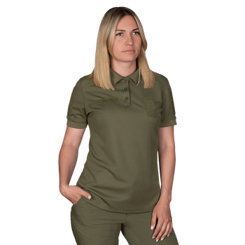 Поло футболка женская тактическая полевая универсальная для силовых структур Camotec 7161(S) олива (OR.M_7161(S))