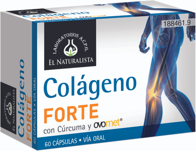 Suplement diety El Natural Colageno Forte Con Curcuma y Ovomet 60 kapsułek (8410914320699)