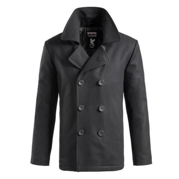 Бушлат Surplus Raw Vintage двухбортный SURPLUS PEA COAT (Black) S