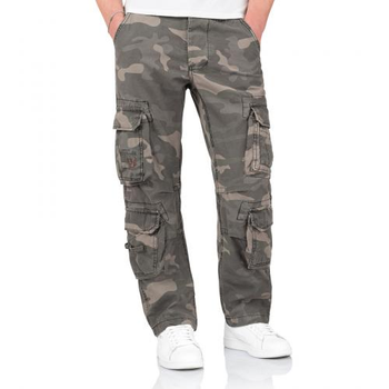 Штаны Surplus Raw Vintage SURPLUS AIRBORNE TROUSERS SLIMMY (Black Camo) 2XL