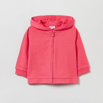 Bluza dla dziewczynki rozpinana z kapturem OVS 1844186 98 cm Różowa (8056781819555)