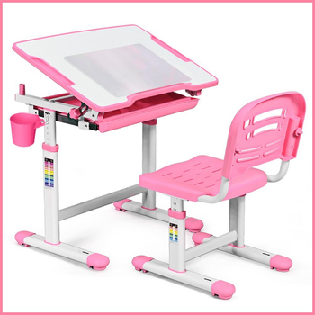 Комплект Evo-kids Evo-06 Pink (парта + стул) Розовый (Evo-06 Pink)