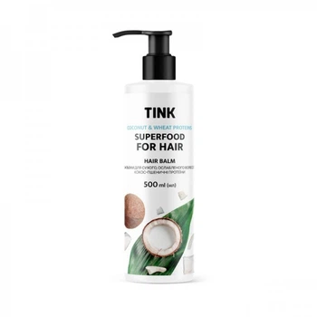 Бальзам Tink Hair Balm Кокос и Пшеничные протеины восстанавливающий для сухих и ослабленных волос 500 мл (4823109406506)