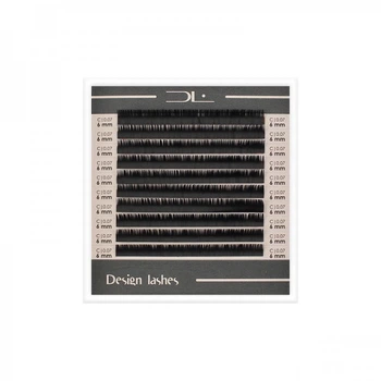 Ресницы Design Lashes C 0.07 10 рядов 6 мм черные (2100994282869)