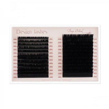 Ресницы Design Lashes Deep Black CC 0.10 24 ряда 7-14 мм черные (2100994279852)
