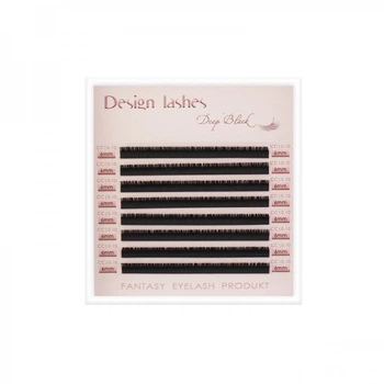 Ресницы Design Lashes Deep Black CC 0.10 8 рядов 6 мм черные (2100994282395)