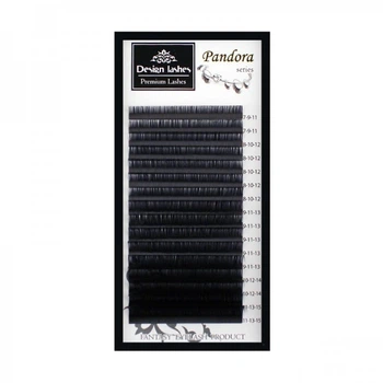 Ресницы Design Lashes Pandora D 0.07 16 рядов 7-15 мм черные (2100994280124)
