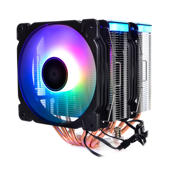 Процессорный кулер QUBE QB-OL2000GT (120mm/4pin/700-1500RPM/29.5dBA/6 тепл. трубки/3pin 5V ARGB)