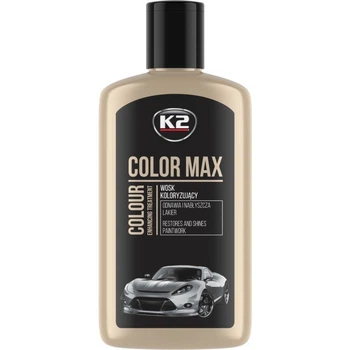 Полироль восковой для кузова K2 Color Max черный 250 мл придает блеск и защищает кузов от дальнейших загрязнений