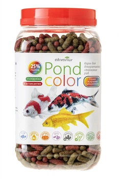 Корм для прудовых декоративных рыб Аквариус Pond Color Menu, Sticks 140г