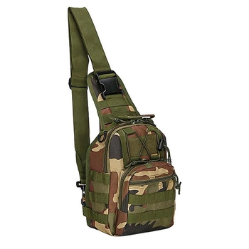 Рюкзак туристический на одно плечо AOKALI Outdoor B14 Camouflage CP 6L