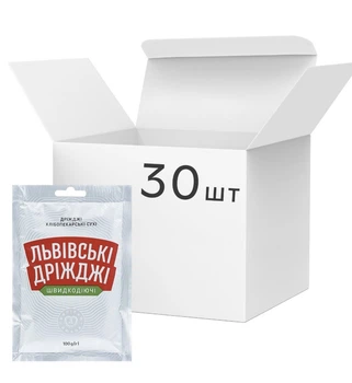 Упаковка 30шт Дрожжи Сухие Львовские Дрожжи 100г