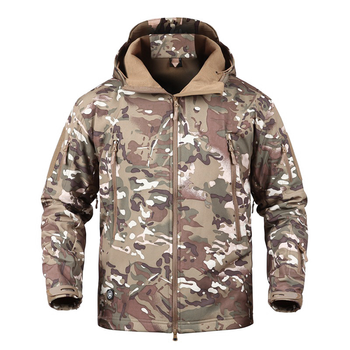 Куртка тактическая Pave Hawk PLY-6 Camouflage CP S мужская утепленная с капюшоном и карманами сзади