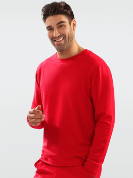 Sweter męski bawełniany DKaren Sweatshirt Justin M Czerwony (5903251464902)