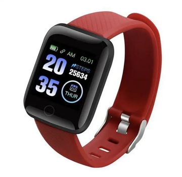 Смарт-часы Smart Watch Y68 шагомер, подсчет калорий, цветной экран, Бордовый