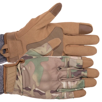 Перчатки тактичні із закритими пальцями Military Rangers BC-9878 Камуфляж Multicam розмір: M