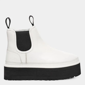 Жіночі зимові челсі шкіряні низькі UGG 265688871 40 (9US) 26 см Білі (1159791140)