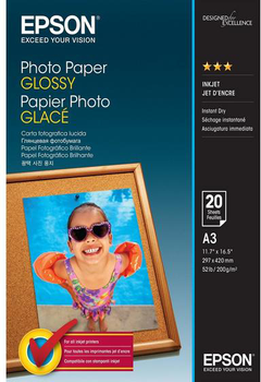 Papier fotograficzny Epson Photo Glossy A3 20 arkuszy 200 g/m² (C13S042536)