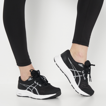 Buty do biegania damskie ASICS Gel-Contend 8 1012B320-002 38 (7US) 24 cm Czarny/Biały (4550455592781)