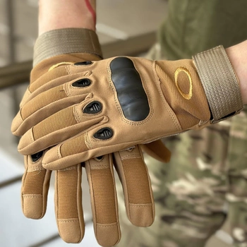 Тактичні повнопалі рукавички армійські Tactic військові рукавички із захистом кістячок розмір ХL колір Койот (pp-coyote-xl)