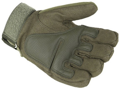 Тактичні повнопалі рукавички армійські Tactic військові рукавички із захистом кістячок розмір ХL колір Олива (pp-olive-xl)