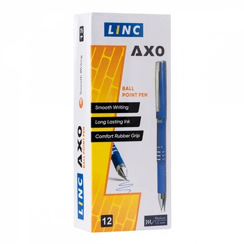 Ручка шариковая/масляная AXO, синяя, 1.0 мм, LINC, 12 шт., 412082