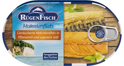 Копченое филе скумбрии Rugen Fisch в растительном масле 200 г (4012839514449)