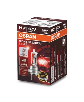 Галогеновая лампа OSRAM H7 64210NBS Night Breaker Silver +100 55W 12V PX26d (1 шт)