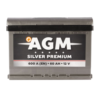 Автомобильный аккумулятор AGM Silver Premium 6CT 60Ah Низкий R+