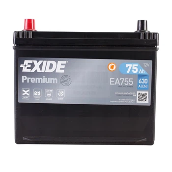 Автомобильный аккумулятор EXIDE Premium 6CT 75Ah Asia L+ EA755