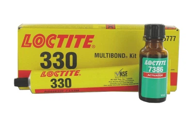 Акриловий клей Loctite 330 Multibond з активатором LOCTITE 7386 для ПВХ пластику металу 50/18 мл