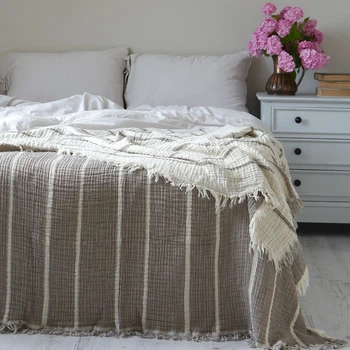 Покривало муслінове La Modno Pearl 220x240 Taupe Brown (100% бавовна) (200344)