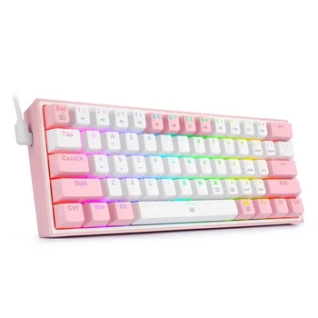 Клавиатура Redragon Fizz K617 White/Pink ENG (K617RGB-WP)