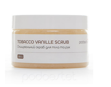 Очищувальний скраб для рукт та тіла «Tobacco vanilla scrub» Podoestet, 300 гр