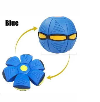 Складаний м'яч трансформер з підсвічуванням Toytoy Тарілка Flat Ball Disc синій